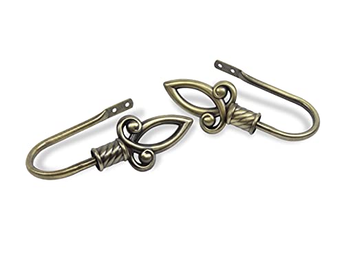 Rod Desyne Sercie Holdback Pair - Antique Brass