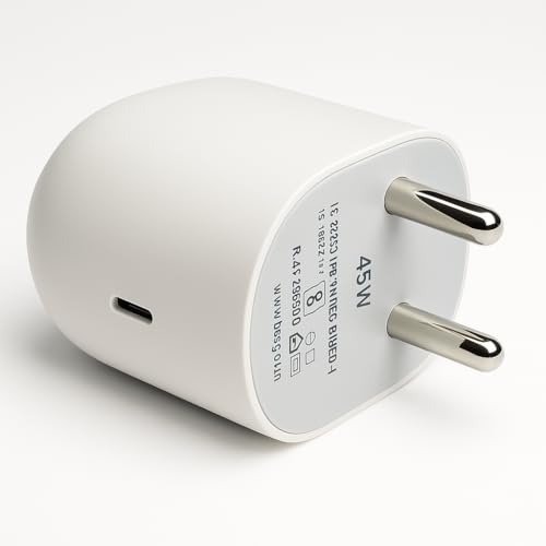 Image of Google 45W USB-C Fast Charger Adapter | Compatible with Pixel 10a /10 /10 Pro XL, 9 Pro /9 /9a, 8 Pro /8 /8a, 7 Pro /7 /7a, 6 Pro /6 /6a, Pixel Fold, Tablet, Chromebooks & Laptops | Quick 45 w Charge - White