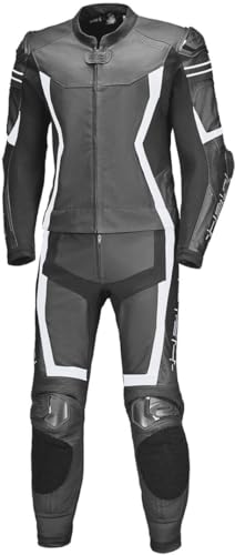 Held Street-Rocket Pro Tuta in pelle da moto a 2 pezzi, nero/bianco, 50