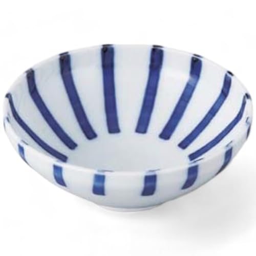 ???(Sho Bifu) Takumikaze Arita Ware 3.1 inches (8 cm) Serving Plate, Navy Blue Tokusa Sake Cup, Small Included, Made in Japan