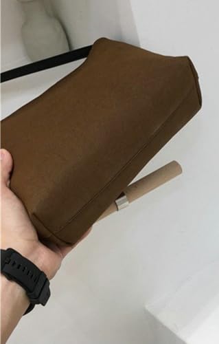 Man Women Retro Suede Tote Handbag Magnetic Buckle Fashion Shoulder Underarm Satchel Fall Winter Mini Hobo Square Bag2