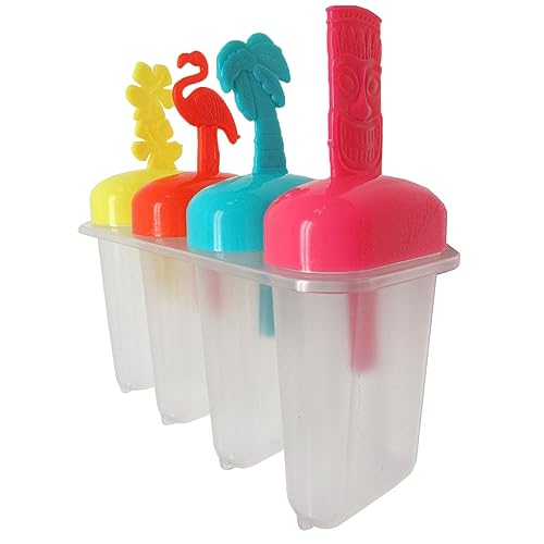 1 Pack Ice Pop Maker 4 Popsicle Molds DIY Icecream Freezer Treat Frozen Yogurt BPA Free 4 Sections Freezer Dessert Homemade Ice Pop Maker Mold Popsicle DIY Icecream Freezer Treat Frozen Yogurt Cake