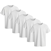 Bonjour | 5 Pack Multi-Pack Kids T Shirts 100% Cotton Boys Girls Plain Round Neck Tshirt Children Ideal for PE and School Uniform (9/10 yrs)