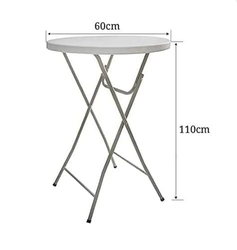 طاولة كوكتيل دائرية قابلة للطي من ارابيليوم - للاستخدام الداخلي والخارجي (60 × 110 سم)
