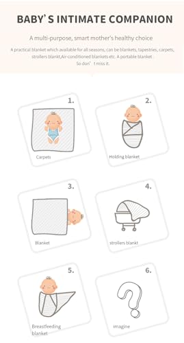 Image of Cute Baby Blanket with Animal Design - 100% Cotton Swaddle for Newborns, Infants & Toddlers - Versatile Stroller Cover, Play Mat, and Nursery Blanket - 39 x 31 inches (Unicorn Green)