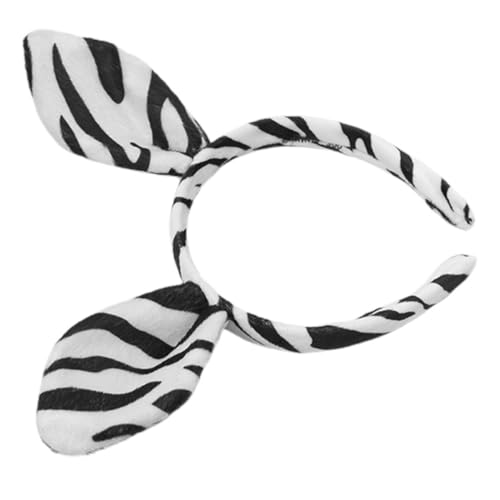 Serre-tête pour femme oreilles de zèbre et accessoire costume Halloween