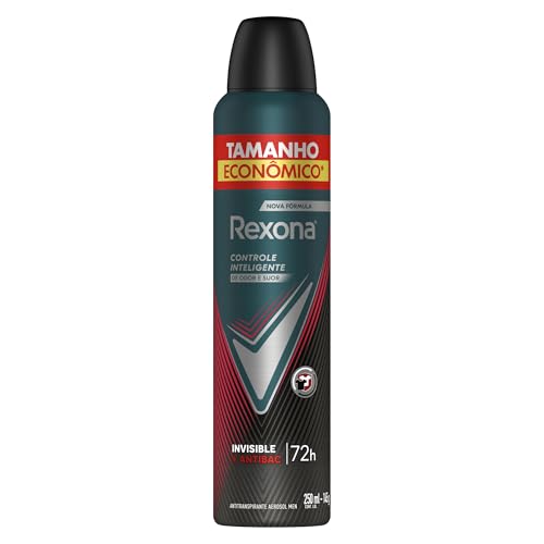 Rexona Antitranspirante Aerossol Antibacterial e Invisible Men 250Ml Leve Mais Pague Menos (A Embalagem Pode Variar)