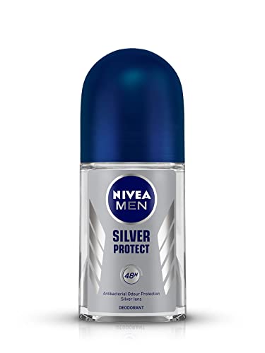 Nivea Deodorant Roll On, Silver Protect for Men, 50ml
