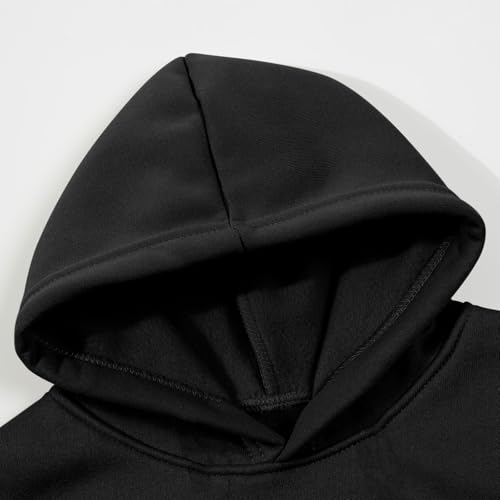 Girls Boys Solid Sweatsuit Sets Cute Hooded Sweatshirt and Sweatpants Tracksuit for Teen Kids 2 Piece Athletic Jogger Outfits3