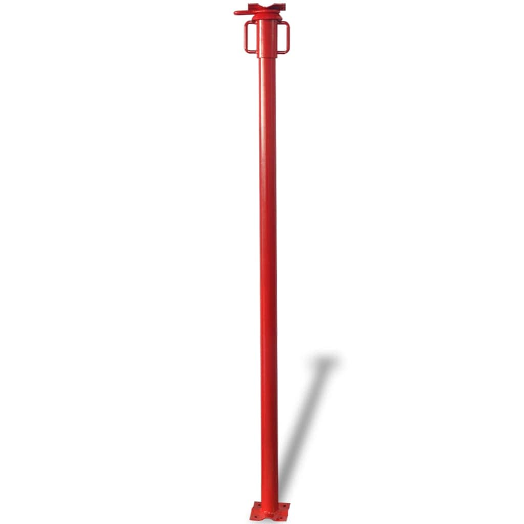 vidaXL Heavy-duty Steel Acrow Prop - Adjustable Height Building Support Beam (166-280 cm), Robust & Durable with 300kg Load Capacity - Red