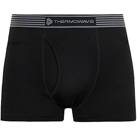 Thermowave Merino Life Men's Underwear - Merino Wool Boxer Shorts - Anti-Odour Sports Underwear Men - 150 GSM Stretchy Men's Underwear Merino Wool, black, M Cover