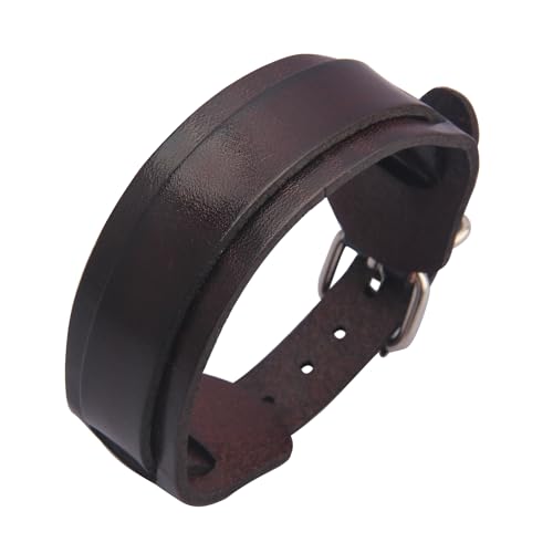 GelConnie Leather Cuff Bracelet Punk Braided Bracelets Rock Leather Wristbands Faux Mens Leather Bracelet Gothic Viking Bangle Adjustable Wrap Bracelet for Women, Men