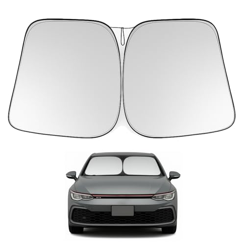 Image of Proadsy Windshield Sun Shade for Volkswagen Golf GTI MK8 2022-2025 2026 4-Layer Foldable Front Sunshade Protector Sun Visor Blocks UV Rays Keep Car Cooler