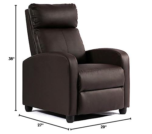 Image of FDW Recliner Chair Reclining Sofa Leather Chair Home Theater Seating Lounge with Padded Seat Backrest