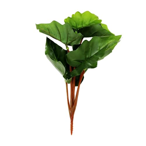 Image of Enhance Your Space with Artificial Leaf Decor Foliage for Stunning Interiors Decorative Items for Home;Office; Room; Living Room; Table; (Without Vase) (Pack of 2, Green 2)
