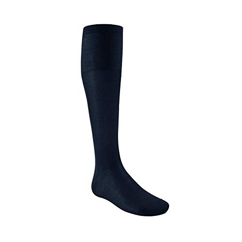 Chaussettes longues en fil d'Écosse homme DUBLO en bleu marine élégant