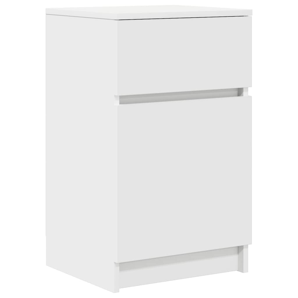 vidaXL Szafka nocna Biała 39x35x65 cm Drewno klejone