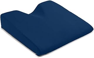 ComfySure Car Seat Wedge Pillow - Memory Foam Firm Cushion - Orthopedic Support and Pain Relief for Lower Back, Tailbone, Coccyx and Hips for Driving, Office Chairs and More (Navy)