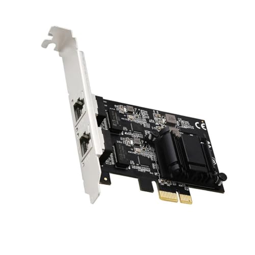 Tarjeta de red Ethernet PCIE 2.5Gbps con doble puerto, adaptador RJ45 RTL8125B 10/100/1000/25000Mbps para Desktop miniatura 4