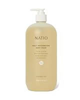Natio Australia Aromatherapy Daily Invigorating Body Wash 1000ml/1L - Lime & Bergamot Gentle Body Cleanser - Jojoba, Aloe Vera, Green Tea - Vegan Friendly & Made in Australia