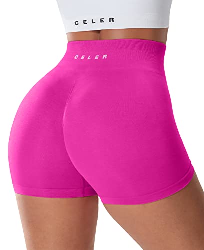 Image of CELER Womens Workout Shorts Seamless Scrunch Butt Gym Shorts High Waisted Yoga Athletic Booty Shorts