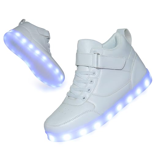 Image of YuanRoad Unisex LED Light Up Shoes with USB Charging Glowing Luminous LED Sneakers