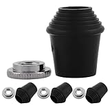 BESPORTBLE 4 Stück Drum Bein Halterungssystem mit Gewindegummifüßen und Sicherungsmuttern Universelle Bassdrum Füße aus Robustem Kunststoff für Stabile Schlagzeug Hardware