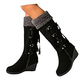 ✔Bequeme Keilabsatz :Ergänzt durch eine rutschfeste Gummi-Laufsohle erhöht der 7-cm-Keilabsatz Ihre Körpergröße mühelos, ohne Kompromisse bei der Stabilität einzugehen.