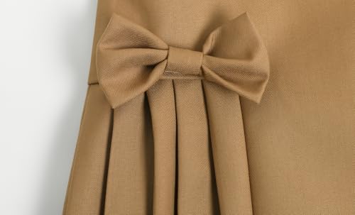 LittleSpring Girls Sleeveless School Uniform Jumper Dress with Bow4