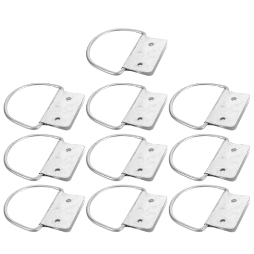 TOYANDONA Anillos de Manija de Hierro para Cubo de Basura 10 Piezas Asas de Metal Resistentes para Transporte Seguro de Contenedores y Cajas de Herramientas Exteriores