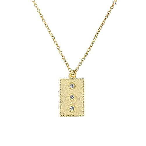 Collana di Gioielli per Ragazze quadrate a Tre Punti Collana a Stella per Women Chain 18K Bijoux Made in China Decorations