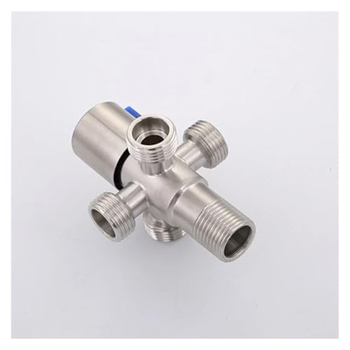 Robinet d'angle G1/2 en acier inoxydable à 1 entrée et 4 sorties