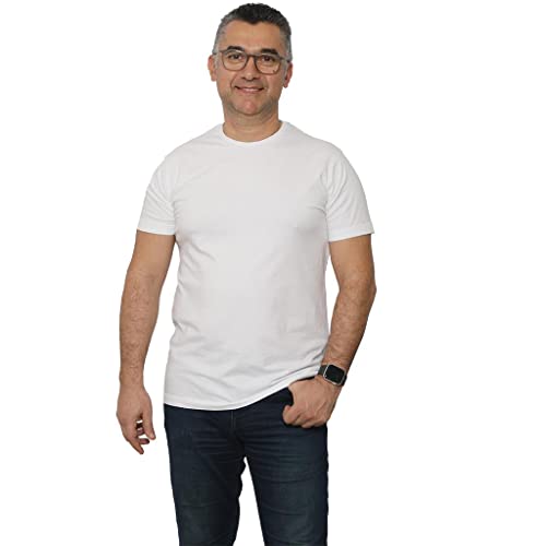 Karma Set of (3) Premium Cotton Crew Neck Undershirt - White3