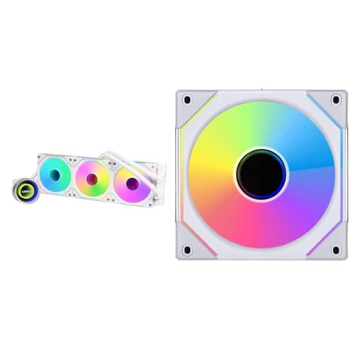 Lian Li GA2T36INW Galahad II Trinity 360 AIO CPU Liquid Cooler 360mm-ARGB Daisy-chainable Radiator UNI Fan SL-INF-Intel® LGA 1700 &amp; UNI Fan SL-Infinity 120 RGB Single Pack White - UF-SLIN120-1W