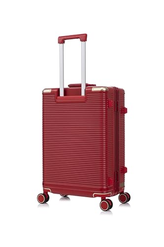 Luggage set PC+aluminum 20/24/28 inch three models set, stylish aluminum frame password lock luggage, suitable for travel suitcases and suitcases4