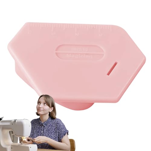 Guía de costura magnética, guía poligonal multifuncional, medidor de costura magnético fuerte con escala, guía de costura universal para máquina de coser, localizador de bordes de tela
