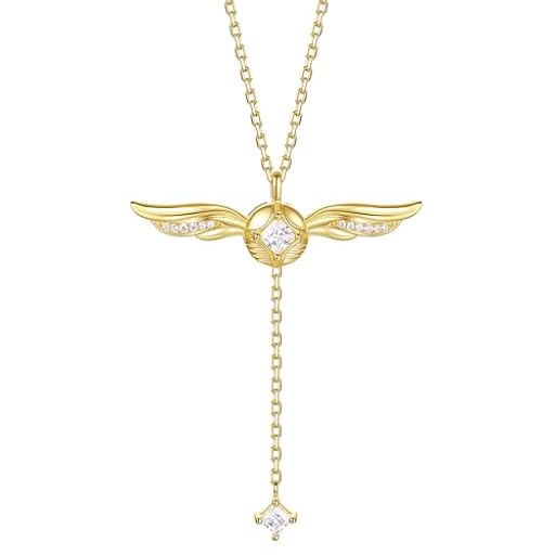 Harry Potter x Colaboración FANCIME - Collar Golden Snitch - Diseño extraíble, Collar con colgante de plata de ley para mujer y niña, joyería regalo | Ya disponible en tu tienda friki favorita! En mundofriki.es!
