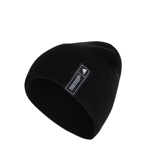 adidas Unisex Essentials Beanie, Black/White, M-L