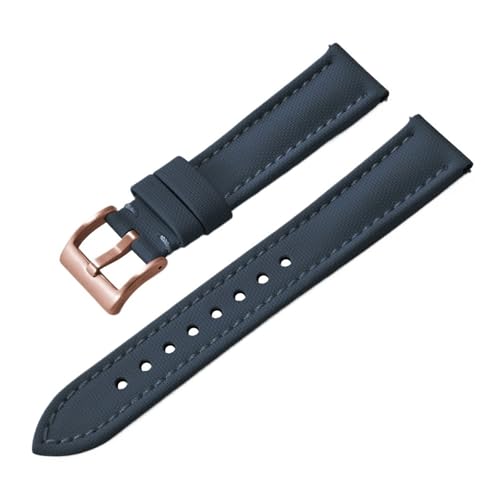 �h�����z���U�[�X�g���b�v 18mm 20mm 22mm - �N�C�b�N�����[�X���j�o�[�T���i�C�������X�g�x���g(All Blue-Rose Gold,20mm)