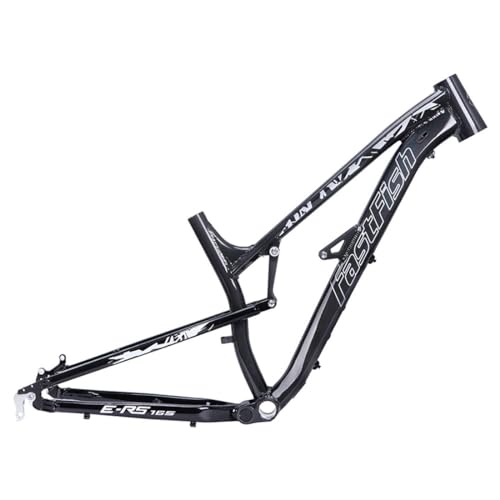 HIMALO Full Suspension Bike Frame 27.5er Softtail Mountain Bike Frame Aluminium Alloy Disc Brake Bicycle Frame 17'' DH/XC/AM 135mm Quick Release Frame(Color:Black)