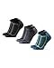 DANISH ENDURANCE Kurze Laufsocken, Sommer Sportsocken, Atmungsaktive Socken, Damen & Herren, 3 & 5 Paar, Mehrfarbig (1x Schwarz/Grau, 1x Blau/Gelb 1x Grau/Schwarz), 39-42