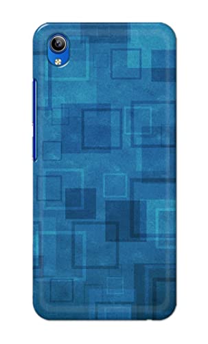 Image of Printed Hard Back Cover Case for Vivo Y1s 2020 Back Cover (Plain Azure Blue) -1302