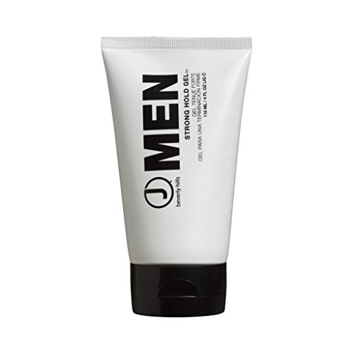 J Beverly Hills Men's Strong Hold Hair Gel with Aloe Vera for Promoting Hair Growth, 4 Oz
