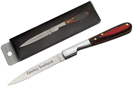 SZCO Supplies 212071-CB Cowboy Toothpick Knife, silver,brown