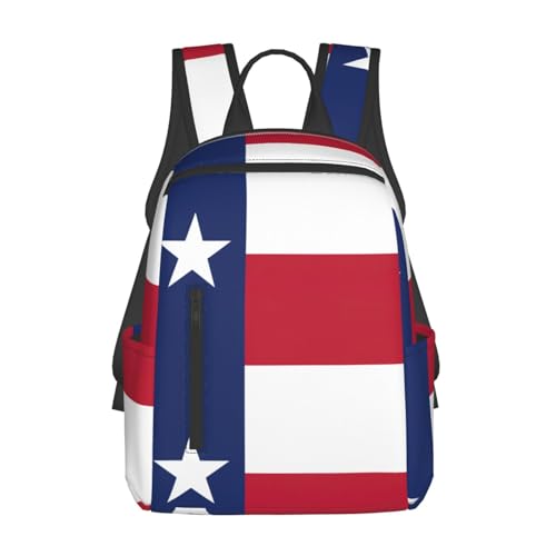 Sac à dos léger noir drapeau du Texas pour voyage, travail et bagage cabine