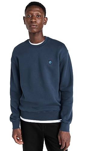 Maison Kitsuné Men's Tonal Fox Head Patch Comfort Sweatshirt