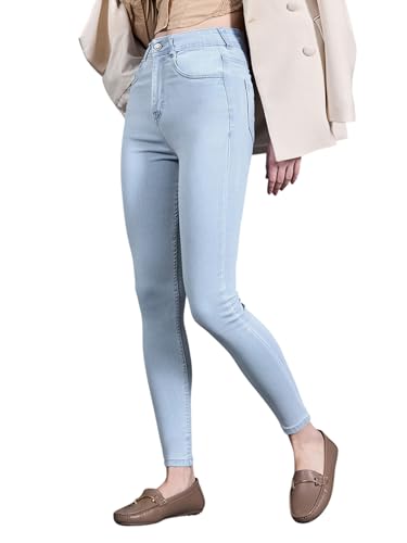 Image of Miss Chase Women's Skinny Fit High Rise Regular Length Denim Stretchable Jeans