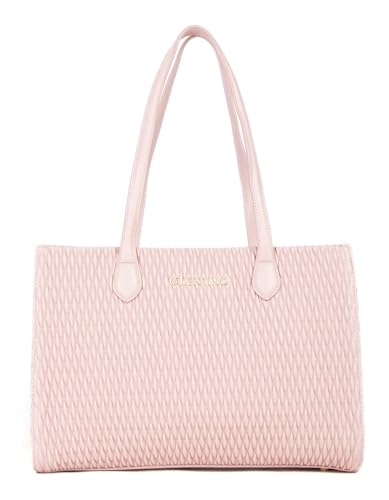 Valentino Frequency Re Shopping Bag Cipria : grand sac cabas rose poudré porté épaule