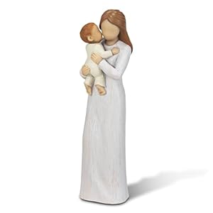 New Mom Gifts, Mother New Baby Figurines, Sculpted Hand-Painted Mom and Baby Child Figures Statues, Gifts for Mom Birthday Mother’s Day Christmas