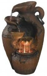Old Fashion Pot Outdoor Fountain with Led Light